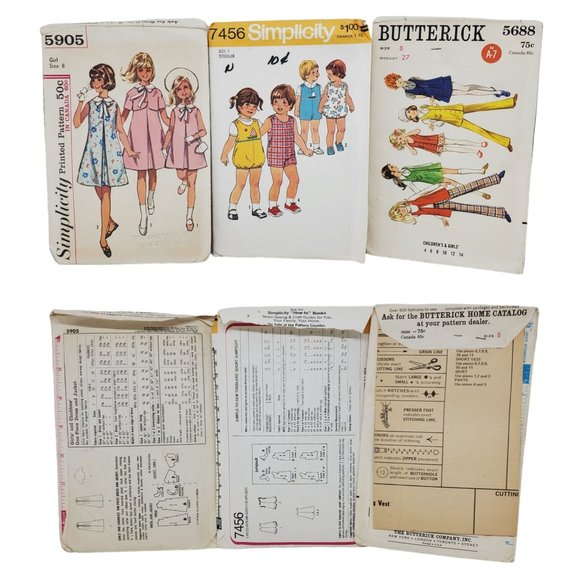 Vtg Sewing Patterns 60's 70's 80s Children Costumes Women Home Decor Dolls Cut - Picture 2 of 13